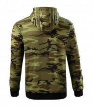 Camo Zipper mikina pánska camouflage green