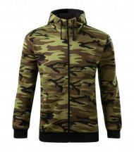 Camo Zipper mikina pánska camouflage green