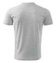 V-neck 102 tričko unisex svetlosivý melír