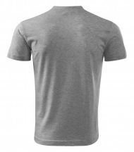 V-neck 102 tričko unisex tmavosivý melír