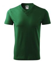 V-neck 102 tričko unisex fľaškovozelené