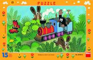 Puzzle Krtko a lokomotiva 15 dielikov